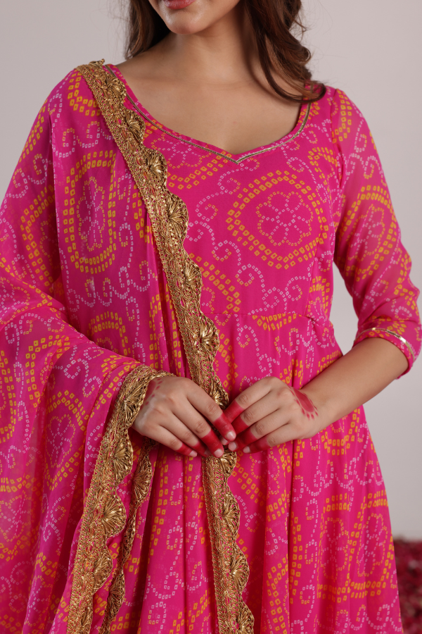 Pehno'Sa Roopa Bandhani Set