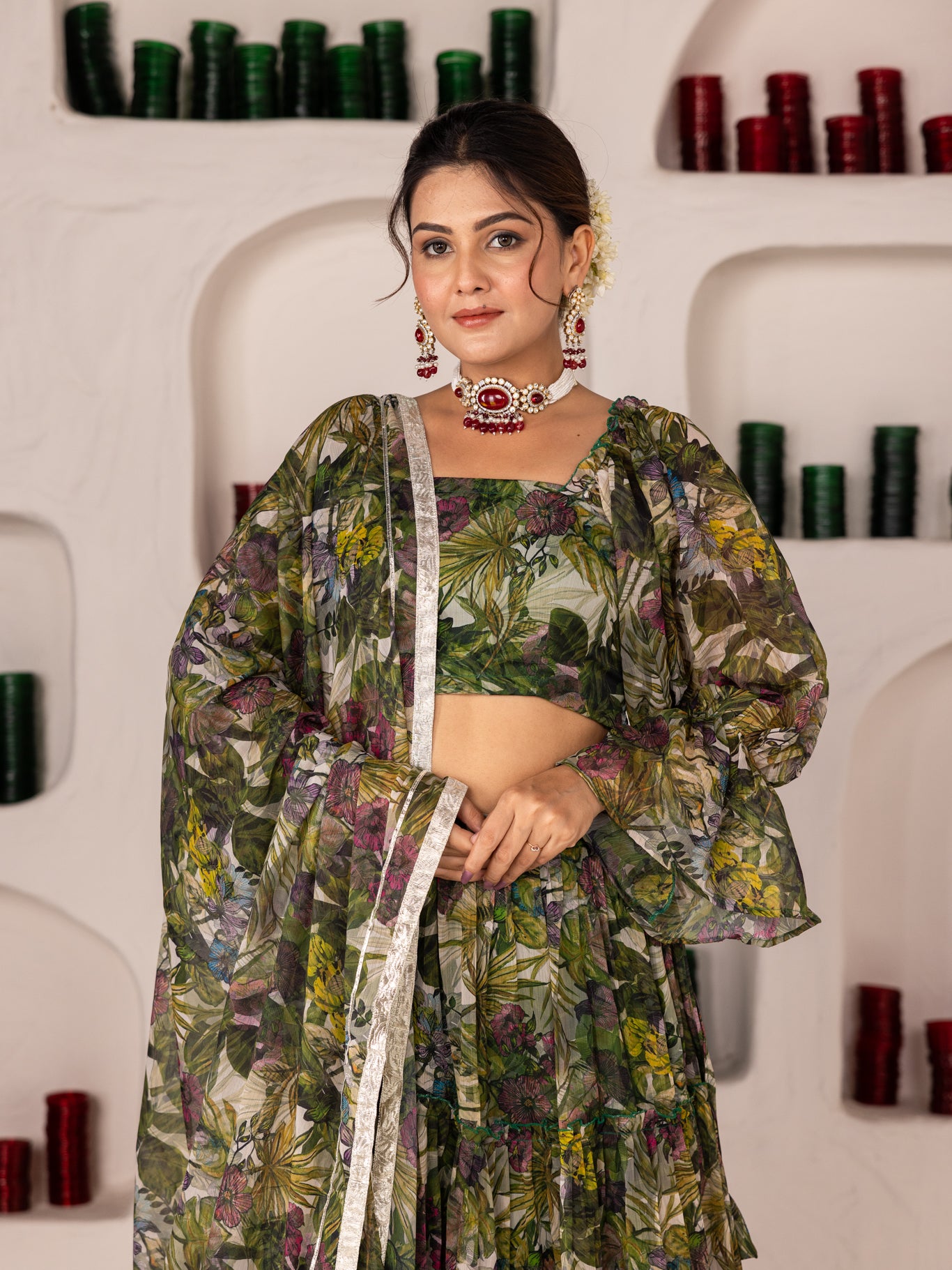 Mehandi Lehenga
