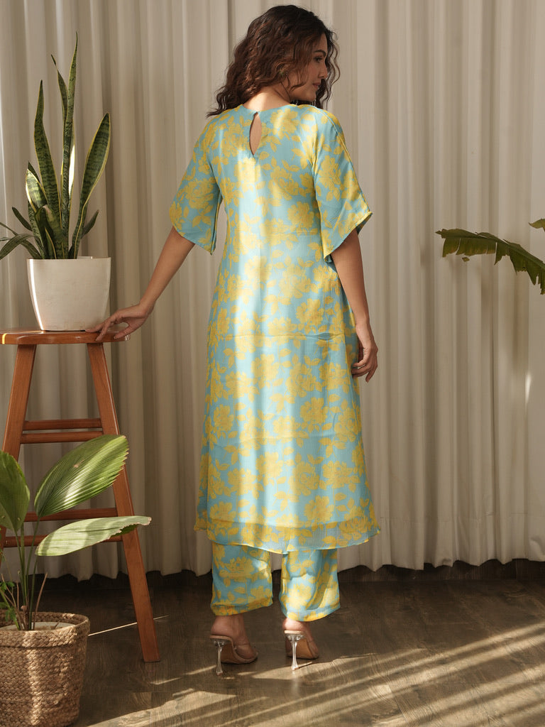 Blue Lily Co Ord Set