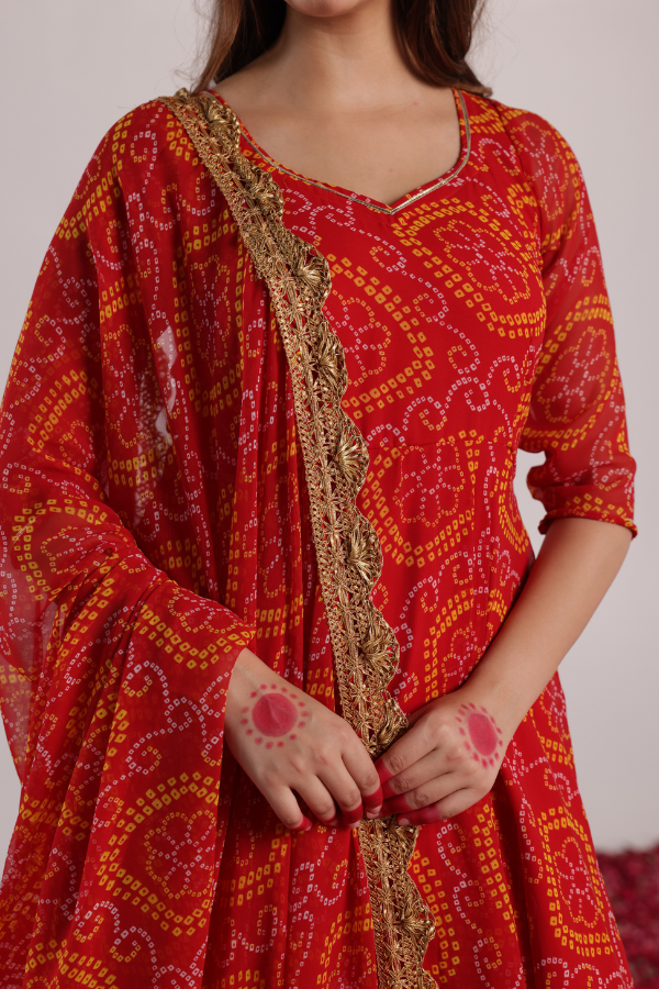 Pehno'Sa Naari Bandhani Set