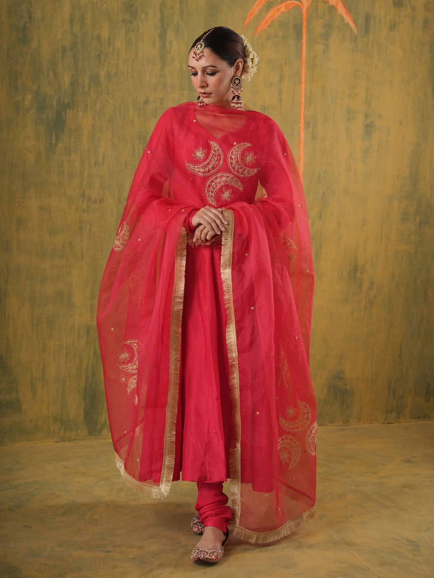 Rani Chaandrika Silk Anarkali Set