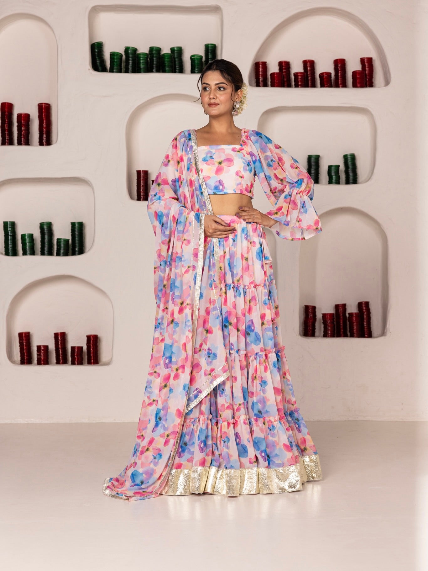 Reshami Lehenga Set