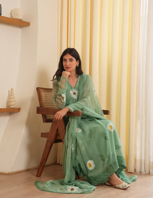 Molly Jade Georgette Handpaint Suit Set