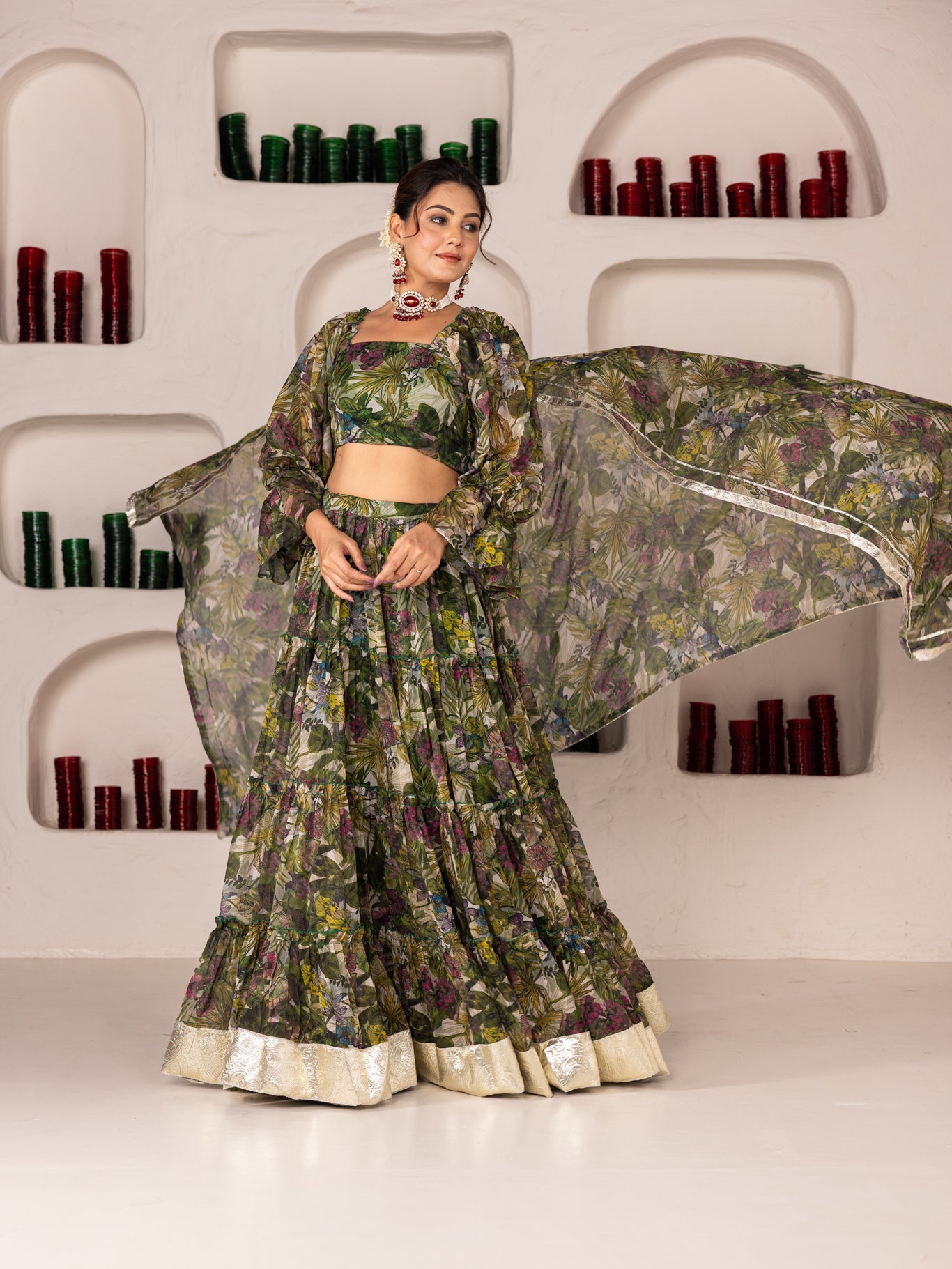 Mehandi Lehenga
