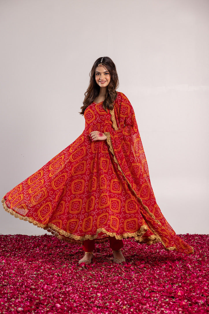 Pehno'Sa Naari Bandhani Set