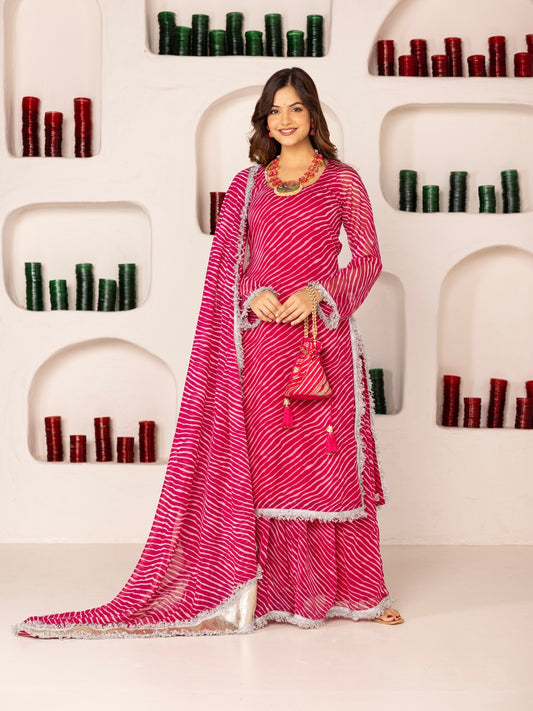 Pehno'Sa Gulaabi Shehzadi Sharara Set