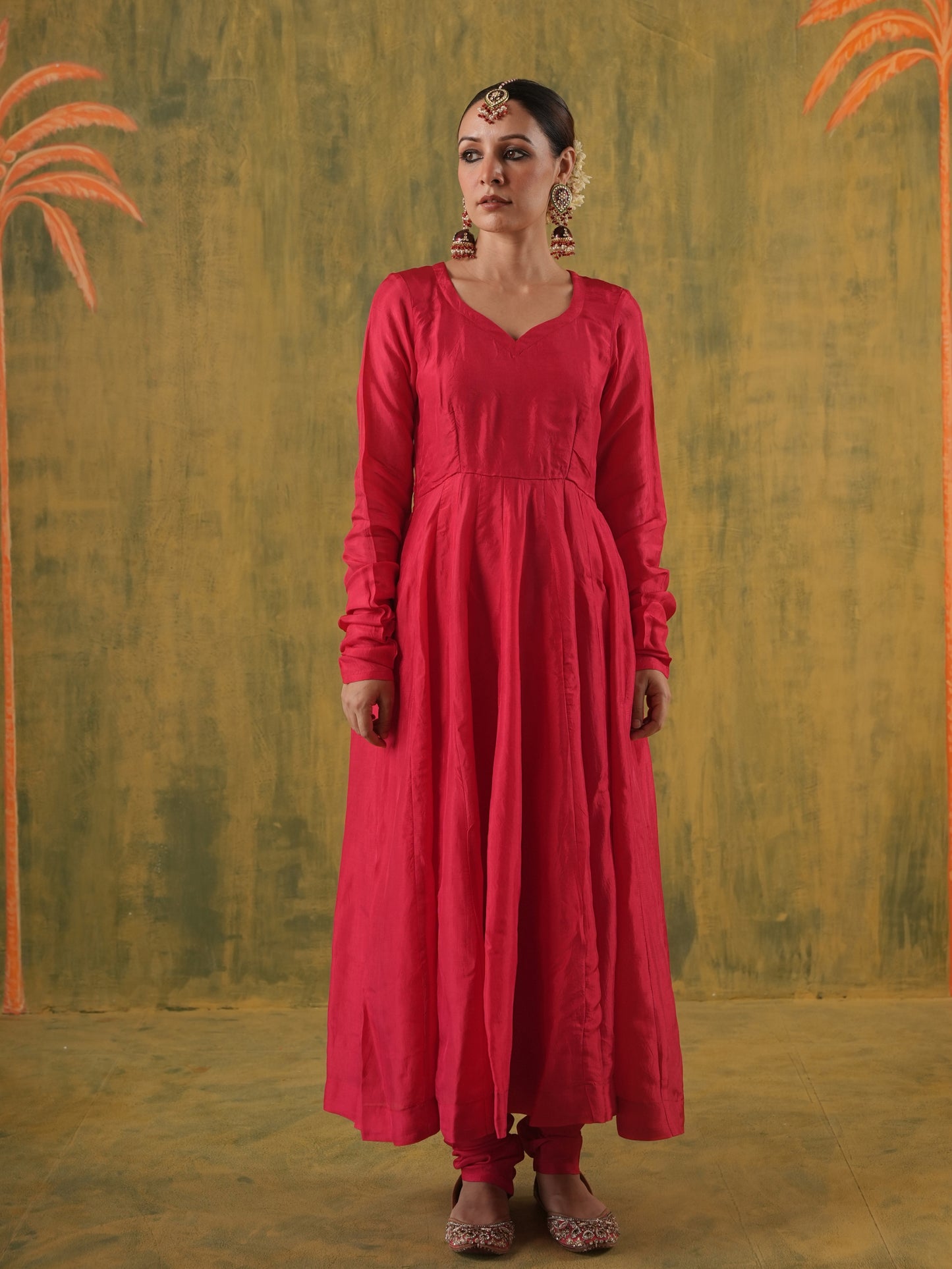 Rani Chaandrika Silk Anarkali Set