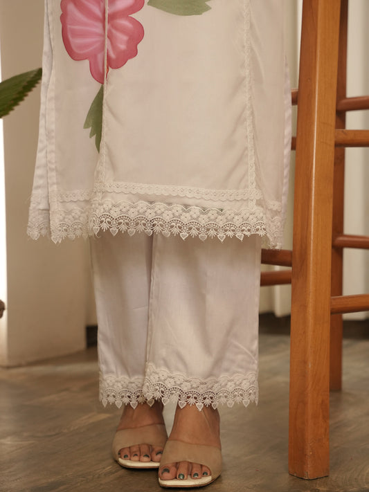 Phool White Suit Set