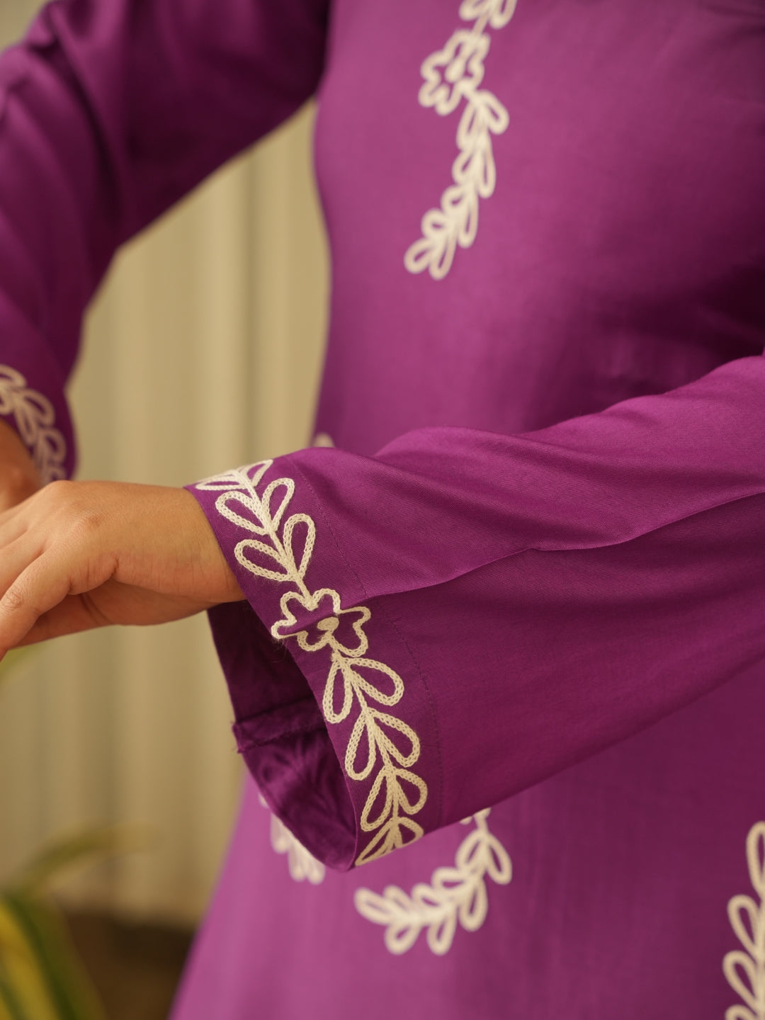 Royal Plum Muslin Co-ord Set