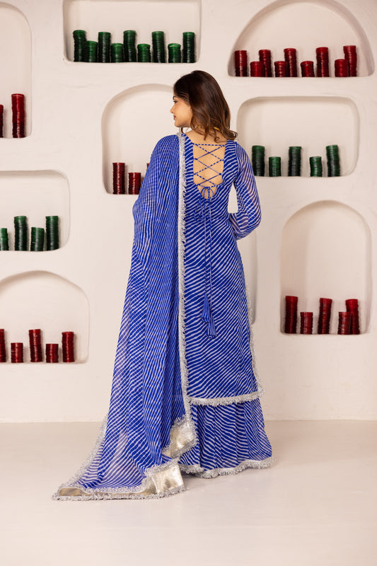 Pehno'Sa Neela Shehzadi Sharara Set