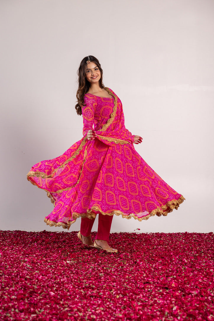 Pehno'Sa Roopa Bandhani Set