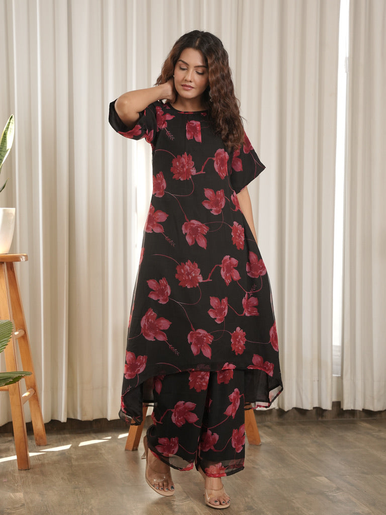 Black Rose Co Ord Set