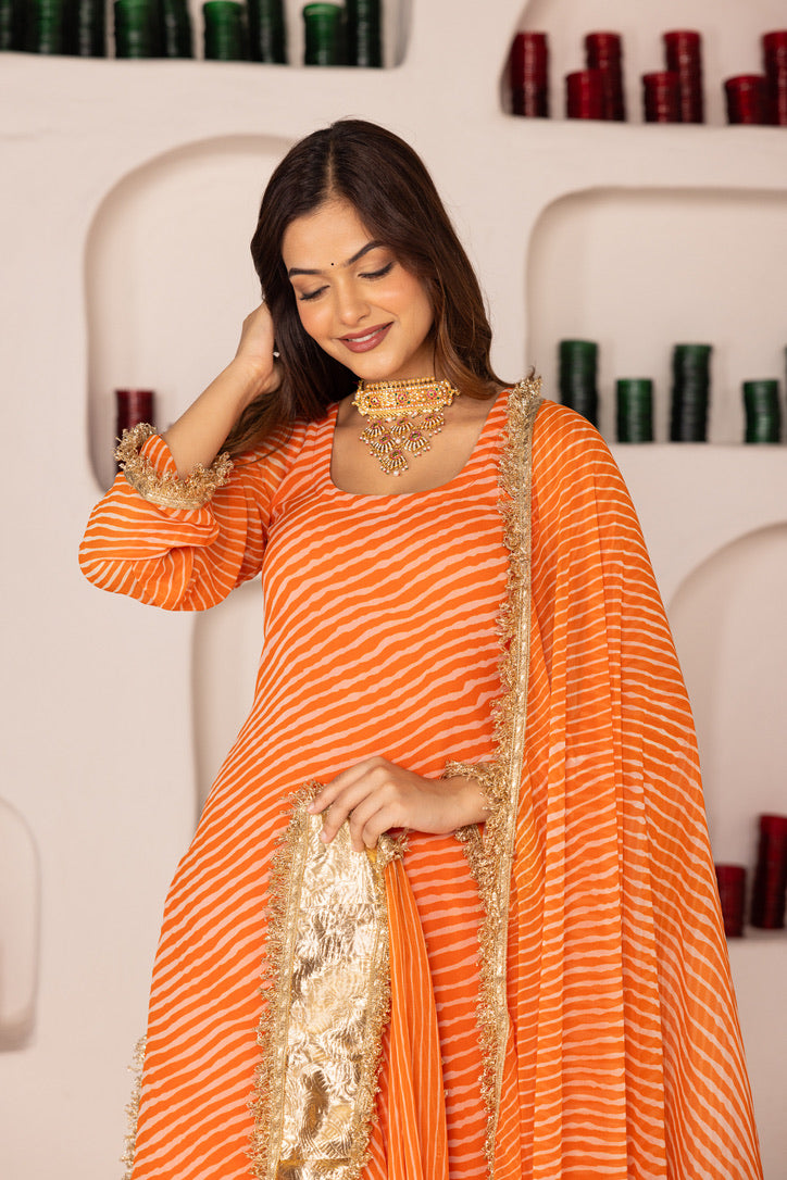 Pehno'Sa Narangi Shehzadi Sharara Set