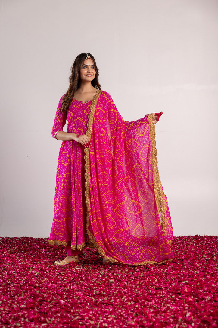 Pehno'Sa Roopa Bandhani Set