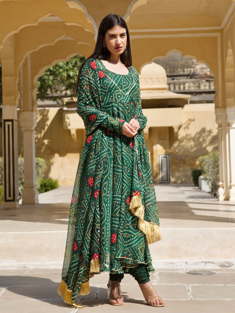 Heera Bandhani Set