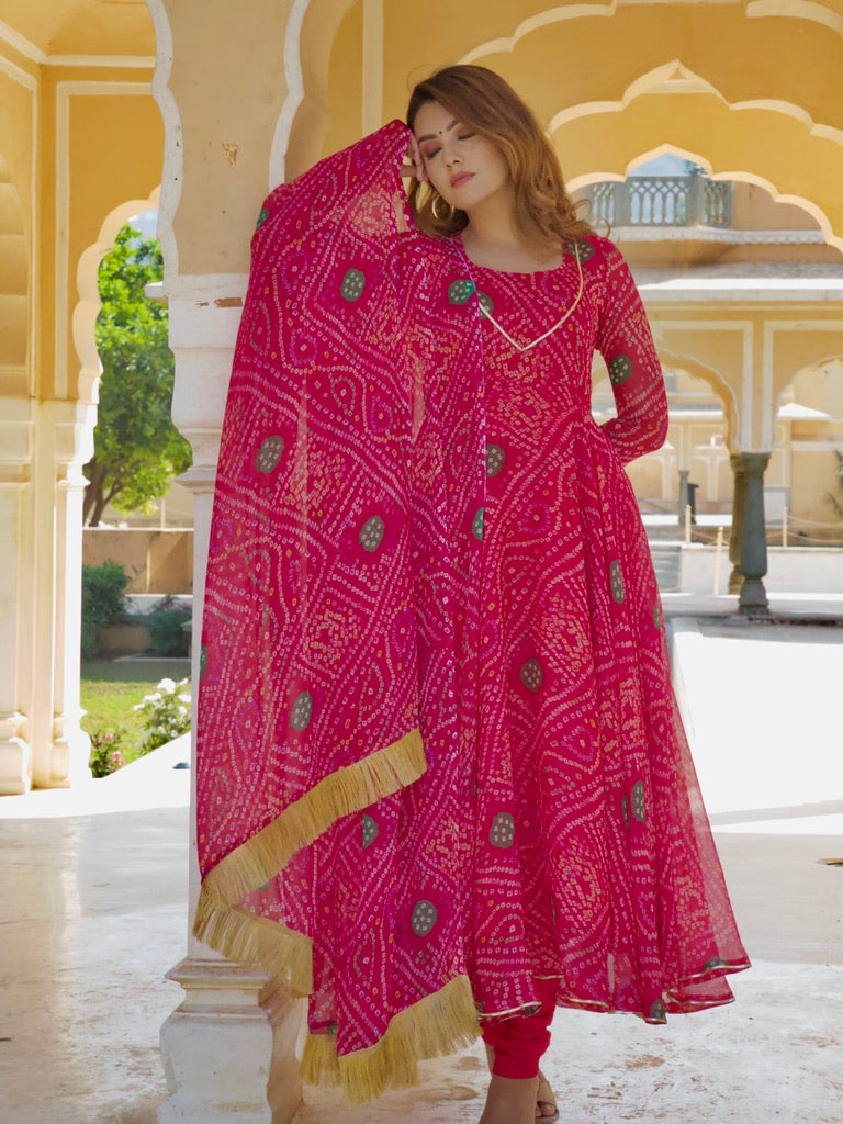 Gulmani Bandhani Set
