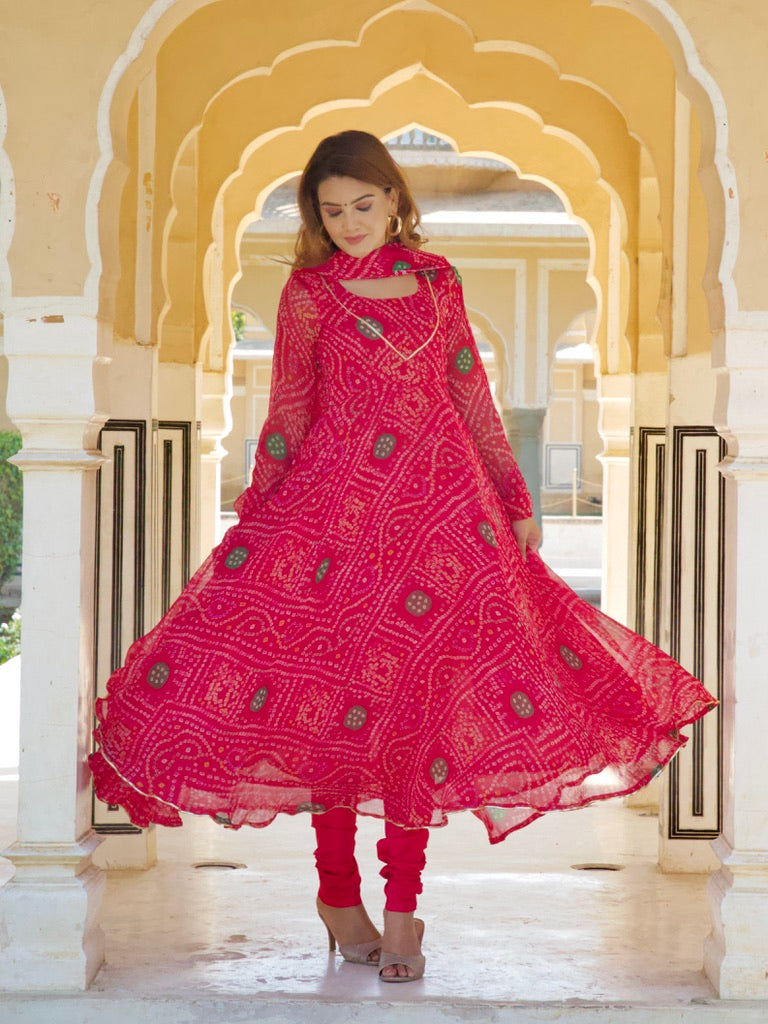 Gulmani Bandhani Set