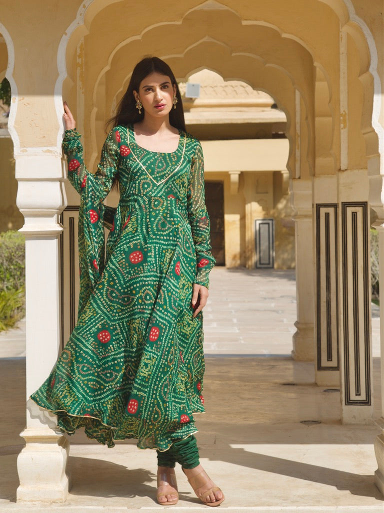 Heera Bandhani Set