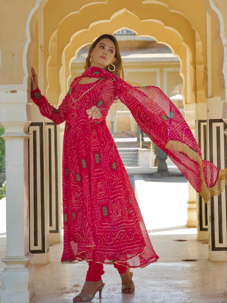 Gulmani Bandhani Set