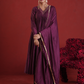 Deep Purple Sequin Embellished Chanderi Kurta Set with Dupatta