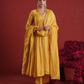 Amber Mustard Sequin Embellished Chanderi Kurta Set with Dupatta