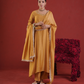 Mustard Chanderi Zari & Sequin Embroidered Kurta Pant Set with Dupatta