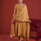 Mustard Chanderi Zari & Sequin Embroidered Kurta Pant Set with Dupatta