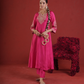 Pink Silk Zari & Sequin Embroidered Kurta Pant Set with Dupatta
