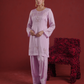 Lavender Silk Kurta With Farsi Salwar & Organza Dupatta