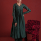 Emerald Green Sequin Embellished Chanderi Kurta Set with Dupatta