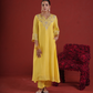 Sunlit Yellow Silk Zari Kurta Set with Organza Dupatta