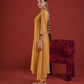 Mustard Chanderi Zari & Sequin Embroidered Kurta Pant Set with Dupatta