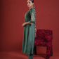 Green Silk Zari Embroidered Kurta Pant Set with Organza Dupatta