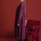 Deep Purple Sequin Embellished Chanderi Kurta Set with Dupatta