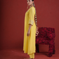 Sunlit Yellow Silk Zari Kurta Set with Organza Dupatta