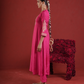 Pink Silk Zari & Sequin Embroidered Kurta Pant Set with Dupatta