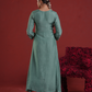 Sage Green Silk Kurta Set with Hand-Embellished Organza Dupatta