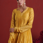 Amber Mustard Sequin Embellished Chanderi Kurta Set with Dupatta