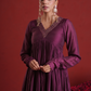 Deep Purple Sequin Embellished Chanderi Kurta Set with Dupatta
