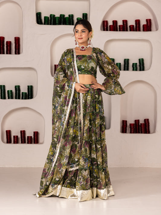 Mehandi Lehenga