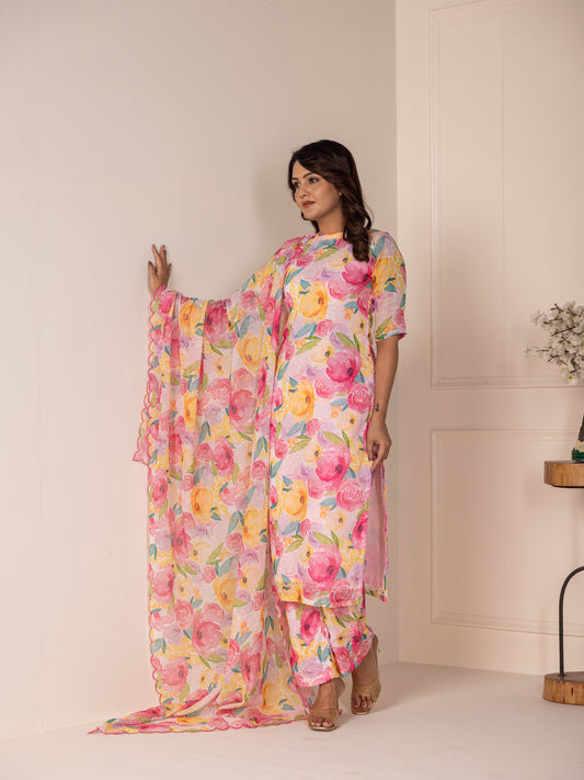 Flowers Linen Set