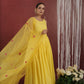 CHAAND YELLOW COTTON AARI EMBROIDRY SUIT SET SET