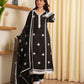 Alora Black Bandhani  Silk Suit Set