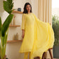 Jane Yellow  Embroidered Doria Suit Set