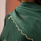 Bottle Green Floral Aari Embroidered Anarkali Set
