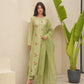 Pista Chanderi Floral Embroidered Suit Set