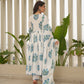 Persia White Block Print Suit Set