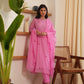 Mable Pink Embroidered Doriya Suit Set