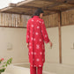 Ava Red Bandhani Maslin Co Ord Set