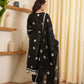 Alora Black Bandhani  Silk Suit Set